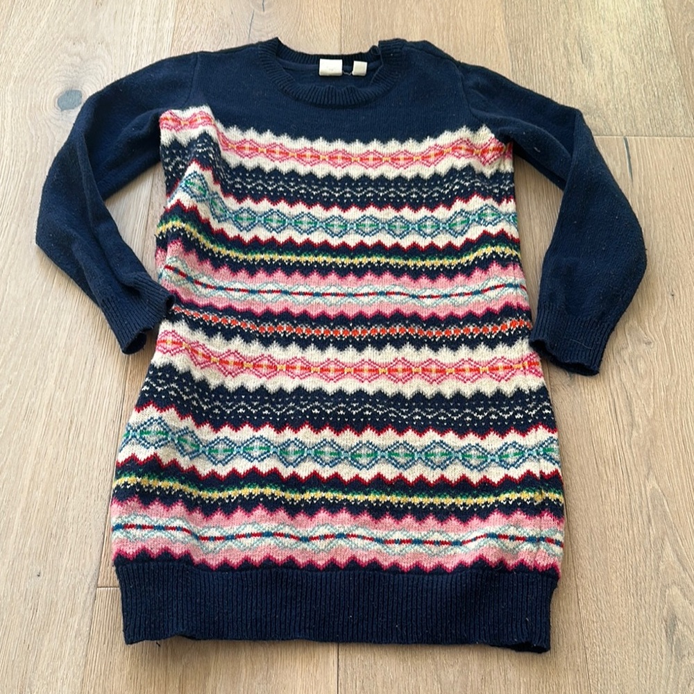 Gap kids size medium girls Colorful Patterned Sweater dress